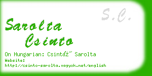 sarolta csinto business card